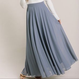 Brand new gorgeous slate blue maxi skirt.